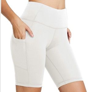 8" High Waist Workout Biker Compression Shorts